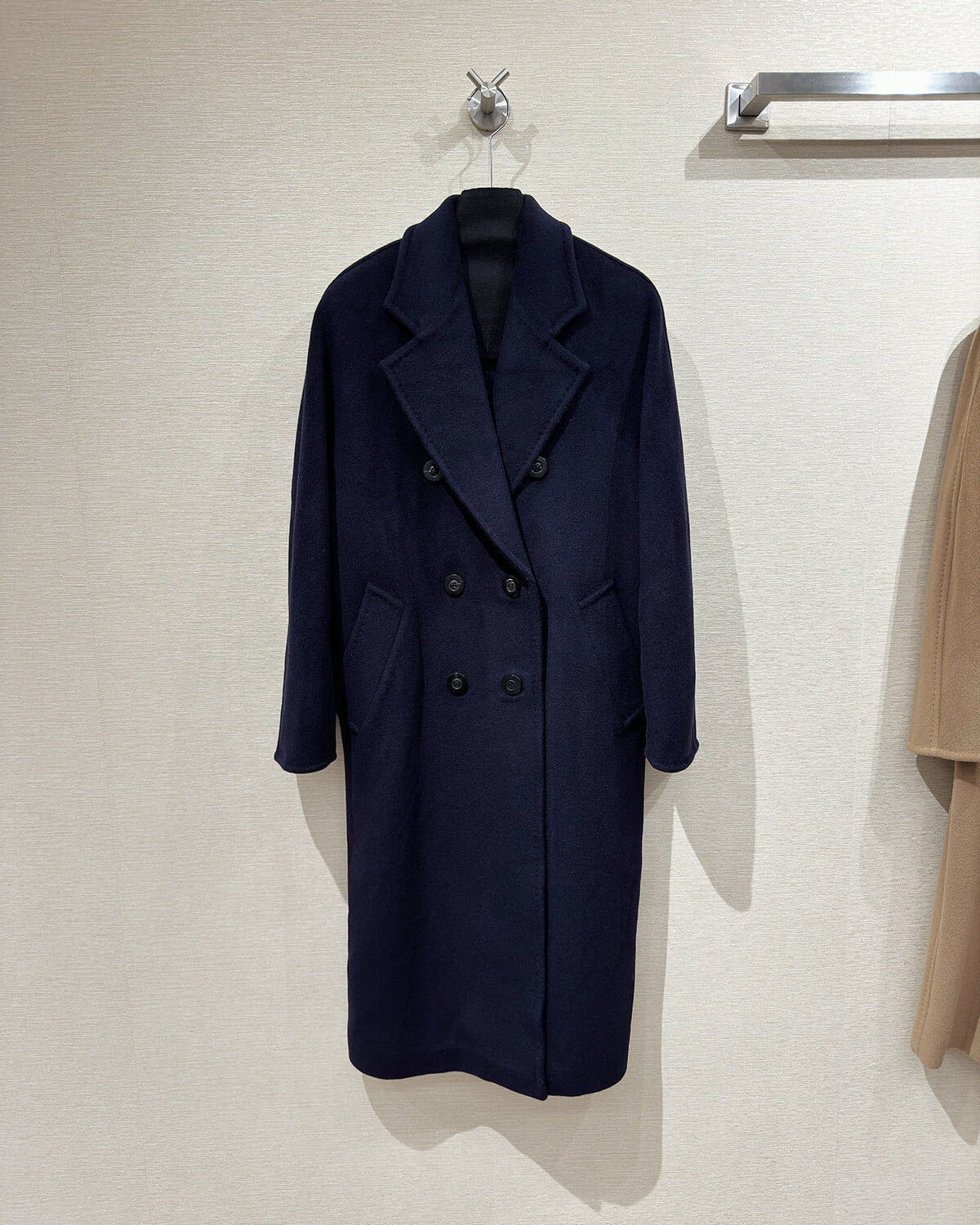 Women’s Double-Faced 100% Wool & Cashmere Double-Breasted Coat – Ultramarine